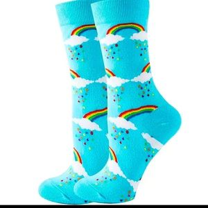 Rainbows and clouds socks